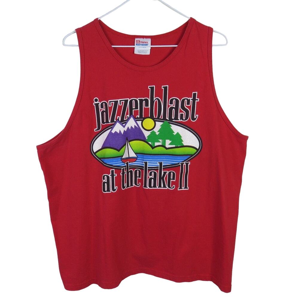 Vintage Jazzercise Jazzerblast at the Lake Tank Top - Adult Size XL